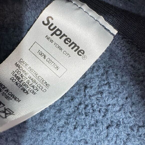 Supreme Arc Hoodie Mens Medium Blue Long-Sleeve Drawstrings Pullover Spellout - Picture 10 of 10